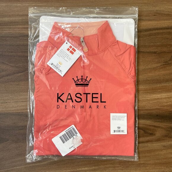 Kastel Denmark - Long Sleeve Quarter Zip Sun Shirt - Coral - XS - Picture 4 of 4